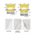thumbnail image 6 of Yellow White Grey Ombre Kitchen Curtain and Valance Set 3 Pieces,Rod Pocket Short Tier Curtains 24 Inch Length,Modern Abstract Aesthetics Swag Topper Small Window Treatment for Cafe Bathroom Bedroom, 6 of 6