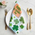 thumbnail image 2 of St. Patrick's Day Cloth Napkins, Green Lucky Shamrock Leaves Cloud Blue Washable and Reusable Dinner Napkins Set of 6, Table Napkin for Kitchen Party Birthday Wedding Hotel Housewarming 20"x20", 2 of 9