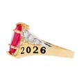 thumbnail image 3 of JackAni 14k Gold Simulated Ruby July Birthstone 2026 Class Graduation Ring - Size 8.25, 3 of 5