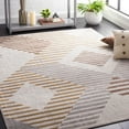 thumbnail image 2 of SAFAVIEH Palma Vincent Geometric Runner Rug, Beige/Light Grey, 2'2" x 7', 2 of 5