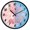 Cute Dinosaur with Daisy, variant on Dailycode Night Light Wall Clock Glow in The Dark 12 inch Battery Operated Silent Luminous Clocks, Cherries with Shadows