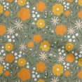 thumbnail image 1 of oneOone Cotton Jersey Orange Fabric Kids Floral Craft Projects Decor Fabric Printed By The Yard 58 Inch Wide, 1 of 4
