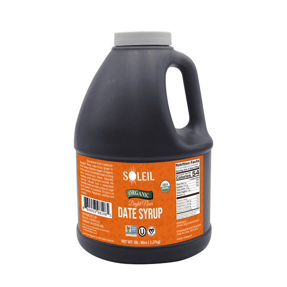 80 oz ORGANIC DATE SYRUP | Made with 100% Deglet Noor dates  | Certified Organic, NON-GMO, KOSHER. Healthy Natural sweetener with NO added sugars or preservatives, Gluten-free, Vegan, PBA free