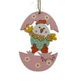 thumbnail image 4 of SDJMa Easter Element Wooden Hanging Ornament, Egg Basket Bunny Carrot Chick Flower Wood Pendant Decoration, Farmhouse Tree Embellishments for Crafts Holiday Party Favor Supplies, 4 of 8