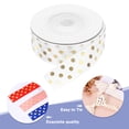 thumbnail image 3 of Grosgrain Ribbons 10 Yards 5/8 Inch Pure White Gold Dots Ribbon for Crafts Gift Wrapping Wedding, 3 of 7