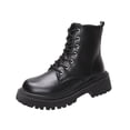 thumbnail image 2 of OKBOP Combat womens boots Lace-Up Round Toe Round Toe Platform Regular retro Comfortable Mid Heel 36, 2 of 5