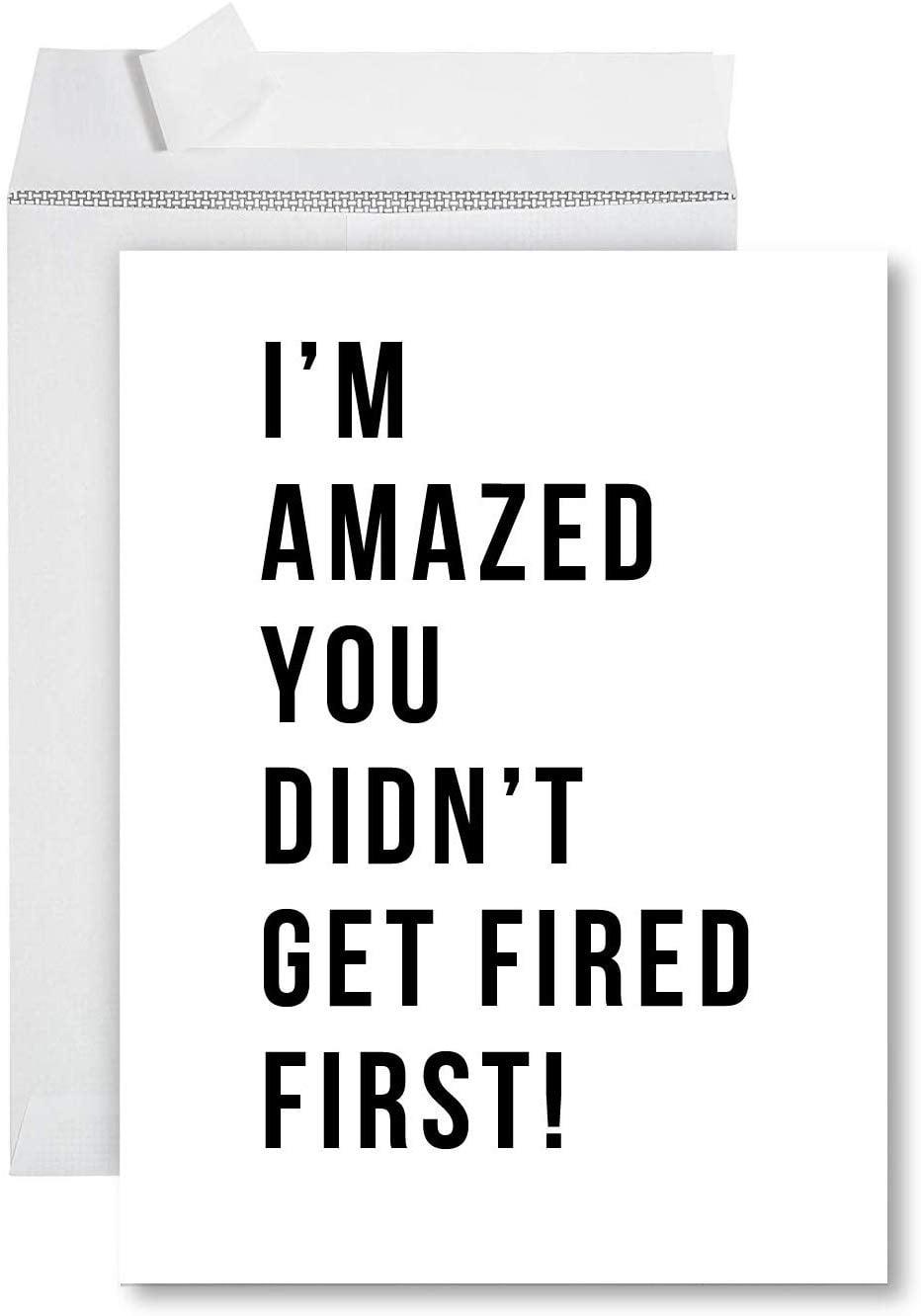 For Friend Leaving Card I/'m Amazed You Didn/'t Get Fired First Greetings Card Funny Good Luck Card For Colleague