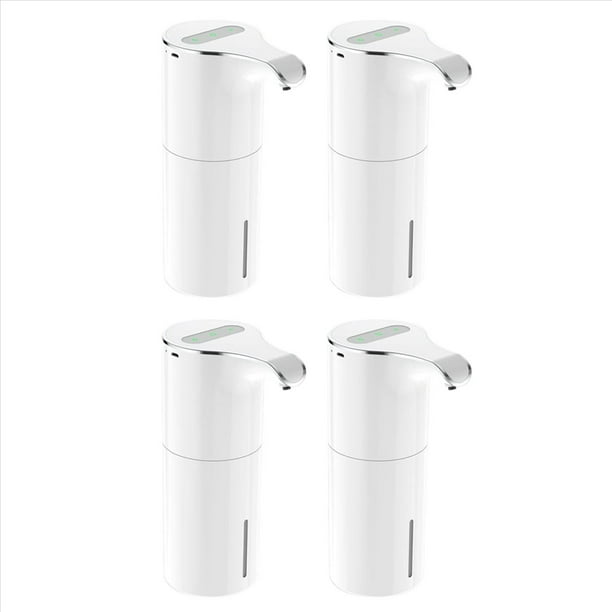 4X Dispensador de Jabón Automático - Dispensador de Jabón Líquido Eléctrico Recargable por USB Sin Contacto Volumen Ajustable una Prueba de Agua 450Ml