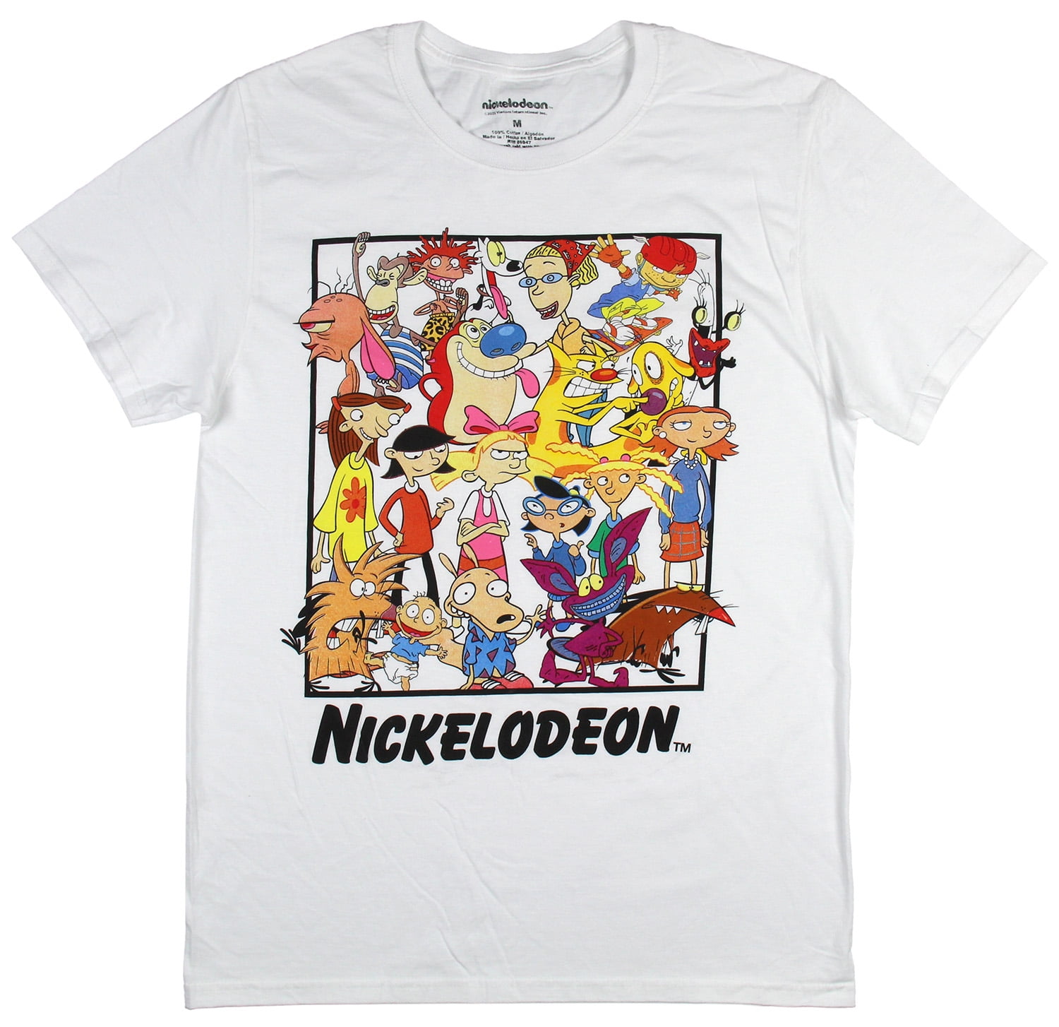 Nickelodeon Men's Classic Cartoon Character Mingle Graphic Print T-shirt, M  