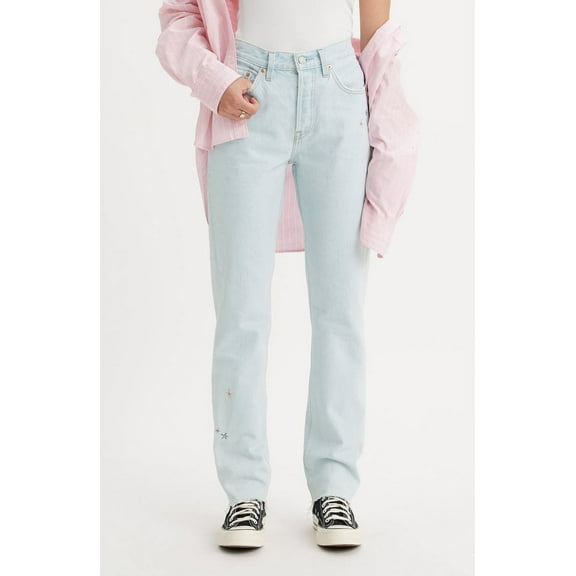 Levi's LIGHT INDIGO Women's 501 Originals High Rise Staight Leg Jeans, US 27
