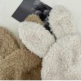 thumbnail image 6 of CoCoMangos Cute Plush Bunny Ear Beanie Hats Warm Soft Fuzzy 3D Rabbit Ears Knit Hat for Women Fluffy Autumn Winter Skull Cap, 6 of 7