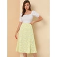 thumbnail image 2 of AllegK Faldasmedpiercon estampado floral y cintuelástialpamujer Amarillo XS, 2 of 6