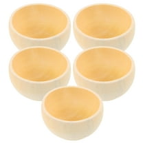 YEAHIBABY Wood Small Craft Bowl Unpainted Wood 5Pack