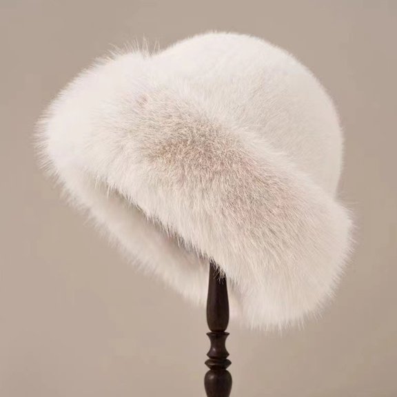 Somuwie Clearance Winter women's solid color fashion plus velvet warm cold-proof earmuffs hats