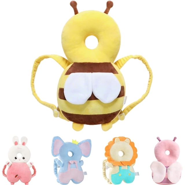 Mochila Protectora de Cabeza para anticaida Bebe, Almohada Protectora de la Cabeza de la Mochila, Ajustable, Adecuado para Caminar y arrastrarse, Suave Transpirable