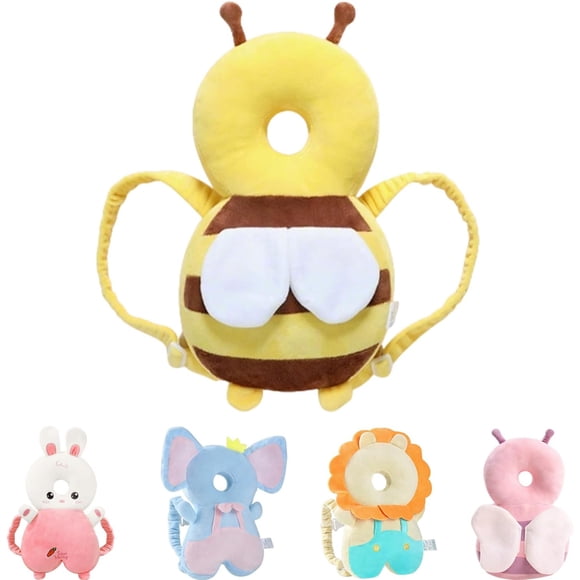 Mochila Protectora de Cabeza para anticaida Bebe, Almohada Protectora de la Cabeza de la Mochila, Ajustable, Adecuado para Caminar y arrastrarse, Suave Transpirable