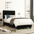 thumbnail image 3 of Reece Channel Stitched Upholstered Twin Bed, Black, by Hillsdale Living Essentials, 3 of 20