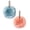 Blue,Red, variant on 2Pcs Sunflower Bath Ball with Silicone Scrubber, 2-in-1 Mesh Loofah & Cleaning Brush, Soft Shower Sponge for Women Men, Exfoliating Body Sponge with Hanging Loop
