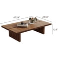 thumbnail image 5 of 47 inch Coffee Table, Rectangular Wooden Coffee Table, Brown Coffee Table Wood Living Room, Modern Minimalist Center Table, 5 of 8