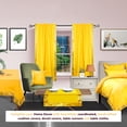 thumbnail image 3 of Lined-Yellow  Rod Pocket  Sheer Sari Curtain / Drape  - 80W x 108L - Pair, 3 of 4