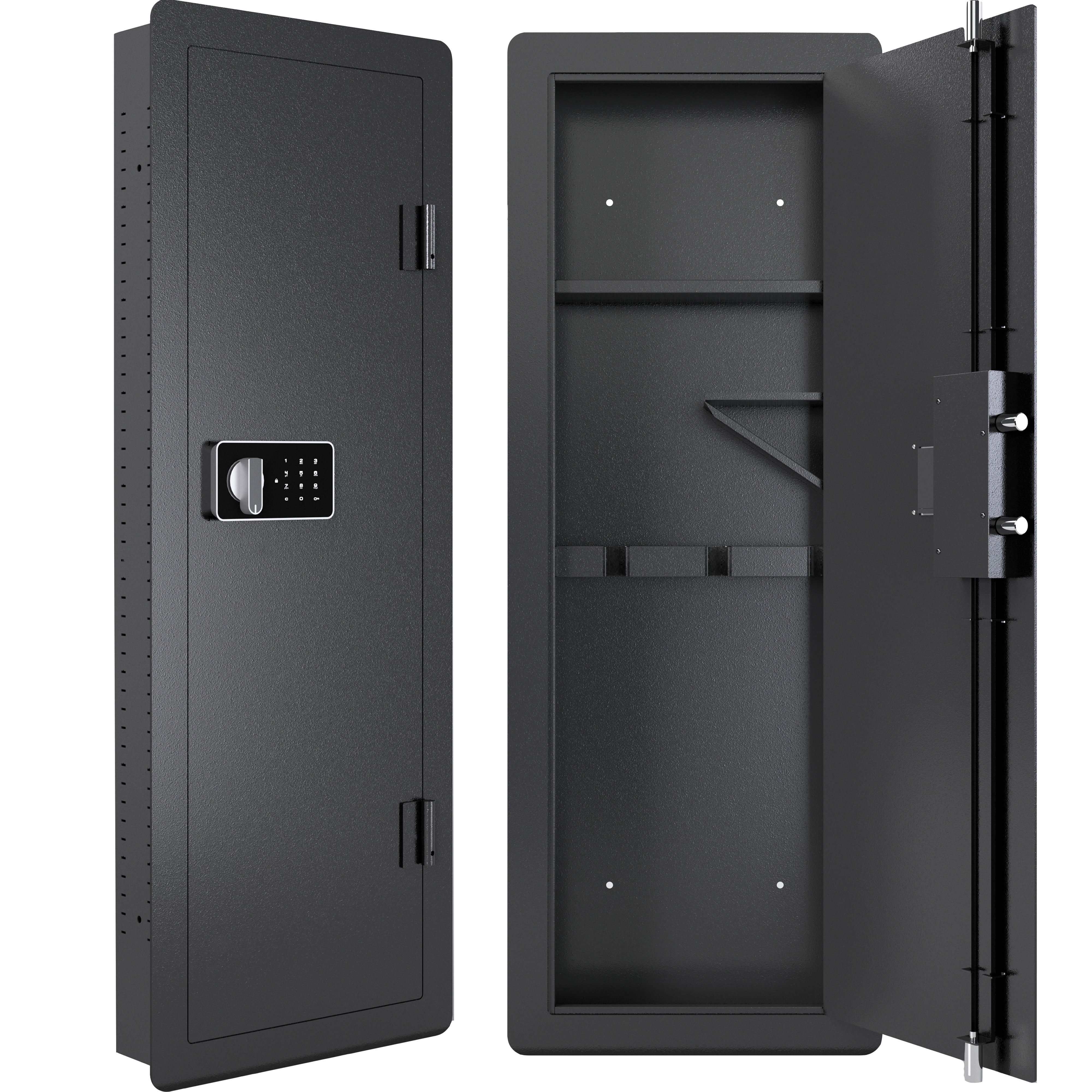 Seizeen In Wall Safe for Gun, Digital Keypad Storage Safe for 3 Rifle