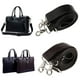 thumbnail image 4 of Correa de repuesto para bolso de hombre, ajustable, de cuero, con asa larga, color negro, 4 of 9
