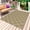 Brown, variant on Red White Stripes Outdoor Rug 4x6 Ft - Reversible Patio Rug Outdoor Camping Rugs, Simple Geometric Modern Monochrome Washable Indoor Outdoor Area Rugs, Non-Slip Outdoor Carpet Runner for Deck/Porch