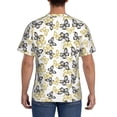 thumbnail image 3 of Vsdgher Golden Glitter Butterflies Print Men's Dry Fit Mesh Athletic Shirts Moisture Wicking Tennis T-Shirt Tops, 3 of 9
