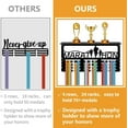 thumbnail image 6 of 1Set Running Medal Holder Trophy Shelf Medal Hanger Display Wall Mounted Hanging Awards with Shelf Trophy Stand 4 Rows Hold 70+ Medals Gift for Runner Runner Athletes Birthday 15.7x7.9 Inch, 6 of 8