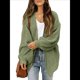 thumbnail image 3 of Chaqueta de Punto Extragrande de Larga con Abertura Frontal y Bolsillos para Mujer, Estilo 2025 Verde L, 3 of 8
