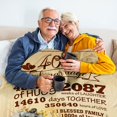 thumbnail image 3 of 40th Anniversary Romantic Gifts for Parents, Gifts for Couple for 40th Wedding Anniversary, Mothers Day 40 Year Anniversary Unique Gift for Him or Wife, Throw Blanket 60 x 50 Inch, 3 of 6