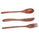 thumbnail image 1 of Vajilla de madera para viajes, juego de cubiertos de madera, juego de cubiertos de madera para raspar, juego de cuchara, tenedor y cortador de madera, calidad en la que puede confiar, 1 of 12