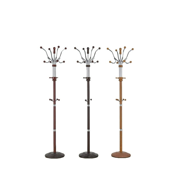 Acme Hubert Iron Coat Rack In Cherry With Swivel Top Com Acme Hubert Iron Coat Rack In Cherry, Cherry Coat Rack Standings