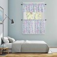 thumbnail image 5 of Pruple Yellow Blue Kitchen Curtains Sets for Windows 36 Inch Length, Modern Abstract Art Watercolor Rod Pocket Window Treatments Tier Curtains and Valances Set for Bedroom/Bathroom, 5 of 8