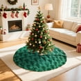 thumbnail image 6 of putnchl Fluffy Plush Christmas Tree Skirt 31 Inches, Solid Green Trees Soft Faux Fur Pencil Tree Skirt, Winter Xmas Tree Mat for Home Party Holiday Decorations, 6 of 7