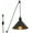 Black, variant on Kiven Plug in Modern Pendant Light, Pulley Hanging Light with Green Iron Lampshade and 15FT Plug-in Cord, Dimmable Ceiling Pendant Light for Bedroom Hallway Foyer Kitchen Island, E26 Base