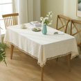 thumbnail image 3 of Nappe Pompon en Coton et Lin Pastoral,140*140cm, 3 of 5