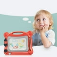 thumbnail image 2 of Orange Kids Drawing Board With Magnetic Graffiti Pad For Erasable Art In Plastic Material Painting And Writing Toy Orange, 2 of 8