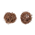 thumbnail image 3 of 5 Piezas de Mimbre Natural, Bola de Vid de Ratán, Hogar, Boda, Fiesta de Navidad, Decoración Colgante, Adorno de Bola Colgante para Manualidades, 6 Cm Soledad Bola de vid de ratán natural, 3 of 8