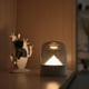 thumbnail image 5 of Lámpara LED moderna con carga USB, luz para dormir y mesa ajustable. gris ahumado, 5 of 6