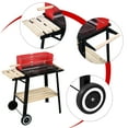 thumbnail image 6 of Charcoal Grill BBQ Grill Portable Grill Table Barbecue Grills with 2 wheels Grill Stand Camp for Garden Backyard Party Outdoor Indoor Table for Camping BBQ Picnic Easy to Assemble, 6 of 14