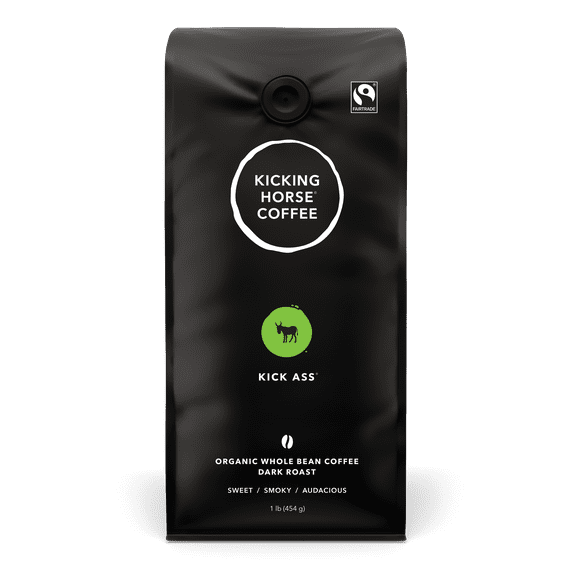 Kicking Horse Coffee - Kick Ass - Dark Roast, Whole Bean, 454 g - Whole Bean Coffee