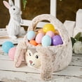 thumbnail image 4 of Plush Easter Bunny Basket Cow Buckets with Long Plush Ear for Kids Easter Tote Bags for Party Decorations Candy Gifts Bags, 4 of 7
