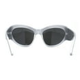 thumbnail image 4 of Exaggerated Oversized 90s Plastic Wrap Sport Plastic Sunglasses Silver Mirror, 4 of 4