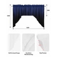 thumbnail image 5 of Navy Blue Black Ombre Swag Valances for Windows, Small Curtains Drapes, Modern Abstract Striped Gradient Kitchen Window Curtains Over Sink Window Treatment Valance for Bedroom/Bathroom 56"x36", 5 of 5