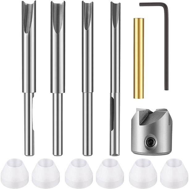 13 Piezas de Cilindro de Pluma con Bujes de Pluma, Juego de Recortadora de , 7Mm, 8Mm, 3/8 Pulgadas, 10Mm, Ejes de Corte para CarpinteríA Kit de Pluma