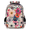 Black, variant on Ballerina Silhouettes Butterfly Multi-Functional Backpack, 16" Waterproof Travel Casual Daypack with Reflective Strip, Ballet Dancers Work Laptop Backpack for Men Women
