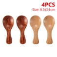 thumbnail image 1 of 4/2/1 piezas Mini cucharas de madera Cuchara para condimentos de cocina Cuchara para café Cuchara para azúcar Cucharaditas de madera de mango corto para niños Vajilla para el hogar, 1 of 6