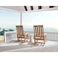 thumbnail image 6 of Kaleemen Oversized Outdoor Rocking Chair,Easy to Assemble High Density Polyethylene Patio Rocking Chair,Teak color, 6 of 6
