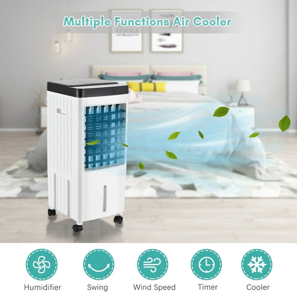 Climatiseur par Ã‰vaporation, Ventilateur/Humidificateur Portable avec  TÃ©lÃ©commande de ContrÃ´le 